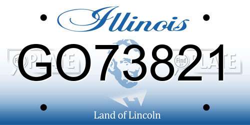 GO73821 Illinois License Plate