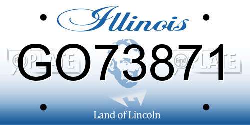 GO73871 Illinois License Plate