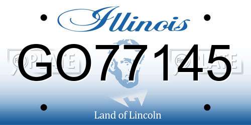 GO77145 Illinois License Plate
