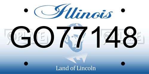 GO77148 Illinois License Plate