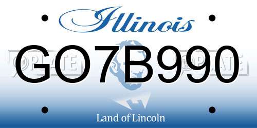 GO7B990 Illinois License Plate