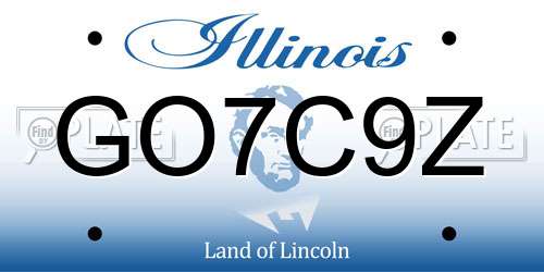 GO7C9Z Illinois License Plate
