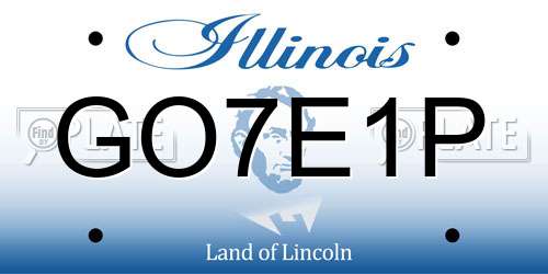 GO7E1P Illinois License Plate