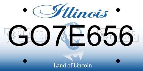 GO7E656 Illinois License Plate