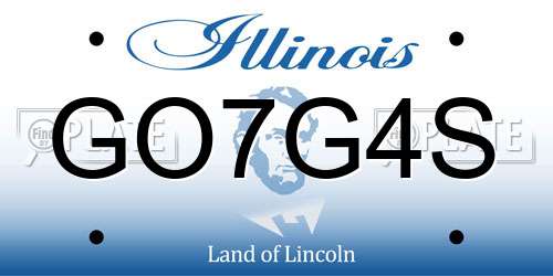 GO7G4S Illinois License Plate