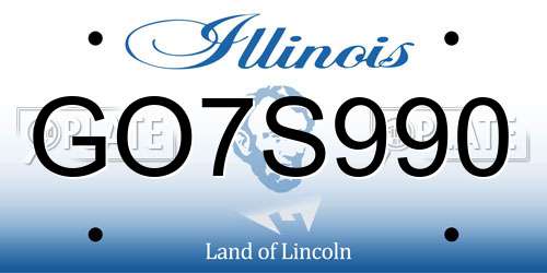 GO7S990 Illinois License Plate