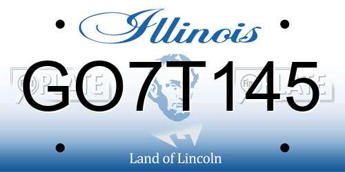 GO7T145 Illinois License Plate