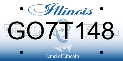 GO7T148 Illinois License Plate