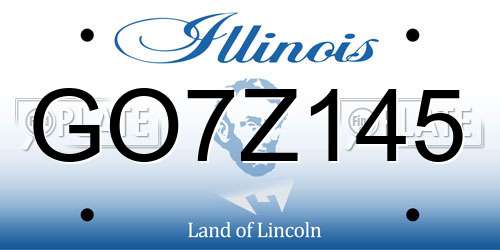 GO7Z145 Illinois License Plate
