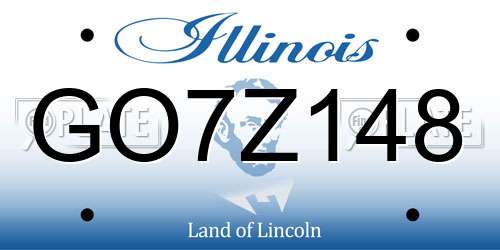 GO7Z148 Illinois License Plate