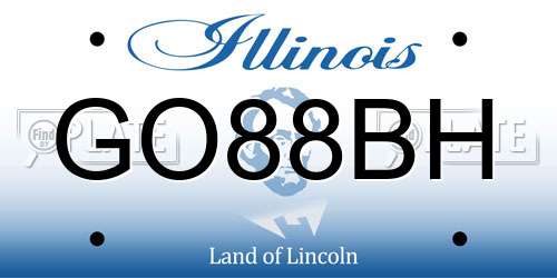 GO88BH Illinois License Plate