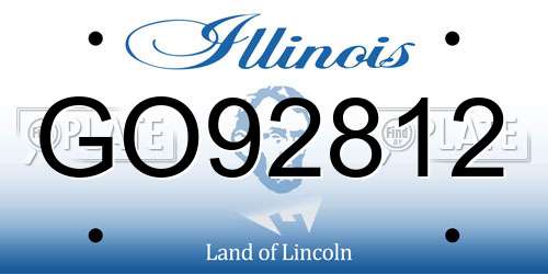 GO92812 Illinois License Plate