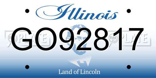 GO92817 Illinois License Plate