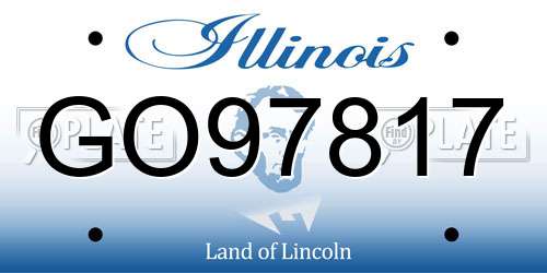 GO97817 Illinois License Plate