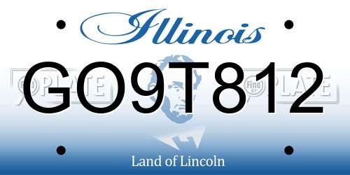 GO9T812 Illinois License Plate