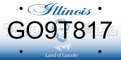 GO9T817 Illinois License Plate