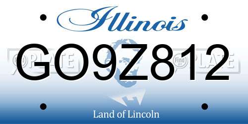 GO9Z812 Illinois License Plate