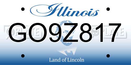 GO9Z817 Illinois License Plate