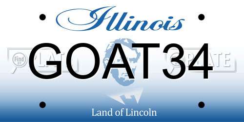 GOAT34 Illinois License Plate