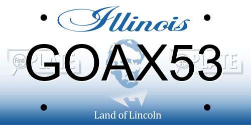 GOAX53 Illinois License Plate
