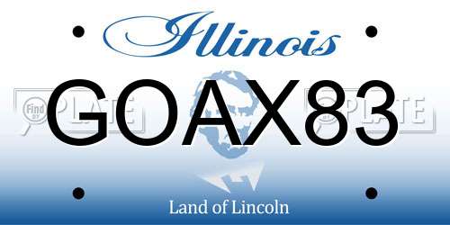 GOAX83 Illinois License Plate