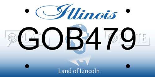 GOB479 Illinois License Plate