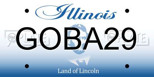 GOBA29 Illinois License Plate