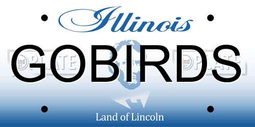 GOBIRDS Illinois License Plate