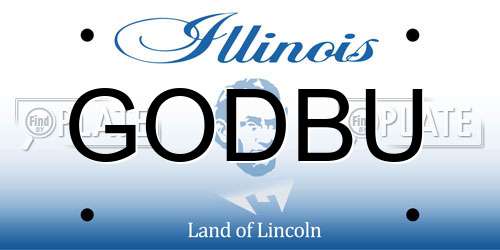 GODBU Illinois License Plate