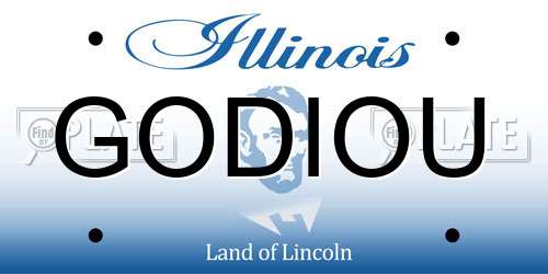 GODIOU Illinois License Plate