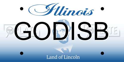 GODISB Illinois License Plate