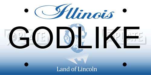 GODLIKE Illinois License Plate