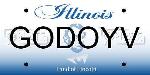 GODOYV Illinois License Plate