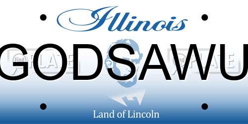 GODSAWU Illinois License Plate
