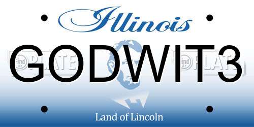 GODWIT3 Illinois License Plate