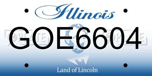 GOE6604 Illinois License Plate