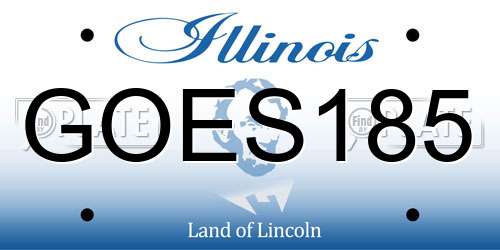 GOES185 Illinois License Plate