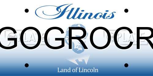 GOGROCR Illinois License Plate