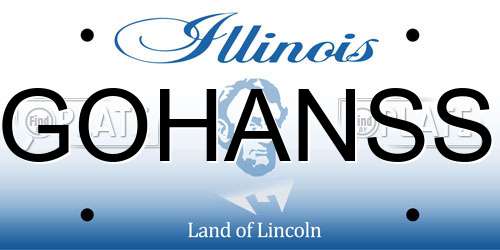 GOHANSS Illinois License Plate