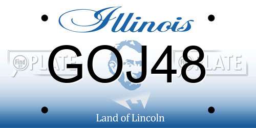 GOJ48 Illinois License Plate