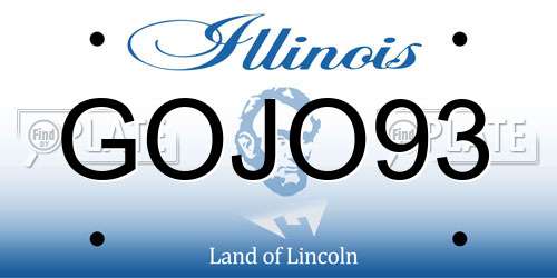 GOJO93 Illinois License Plate
