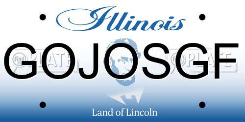 GOJOSGF Illinois License Plate