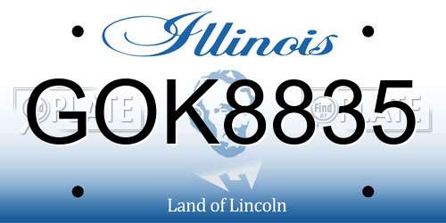 GOK8835 Illinois License Plate