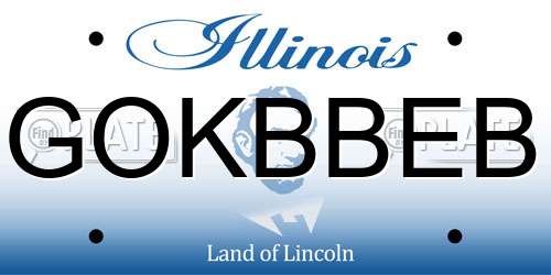 GOKBBEB Illinois License Plate