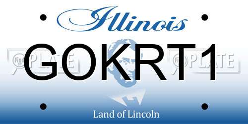 GOKRT1 Illinois License Plate
