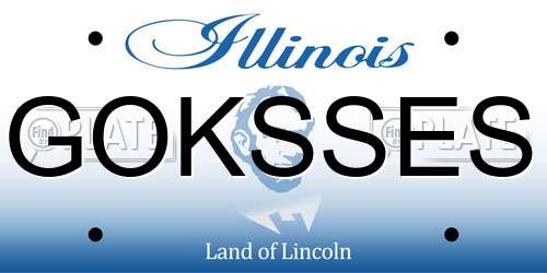 GOKSSES Illinois License Plate