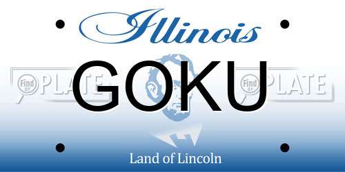 GOKU Illinois License Plate