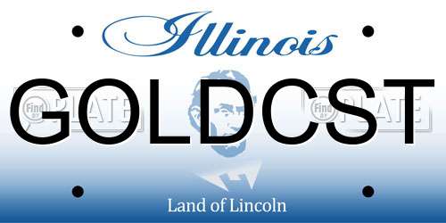 GOLDCST Illinois License Plate