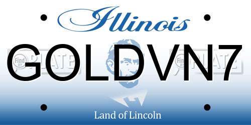 GOLDVN7 Illinois License Plate