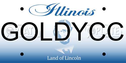 GOLDYCC Illinois License Plate